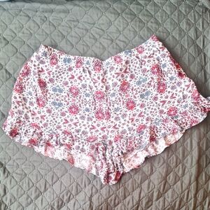Forever 21, Floral Print Ruffle Shorts, Medium
